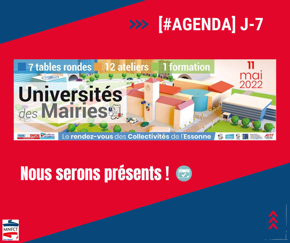 [#Agenda] J-7 : Universités des Mairies de l’Essonne